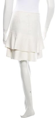 Isabel Marant Raw-Edge Tiered Mini Skirt