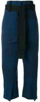 Thumbnail for your product : Odeeh cropped belted trousers