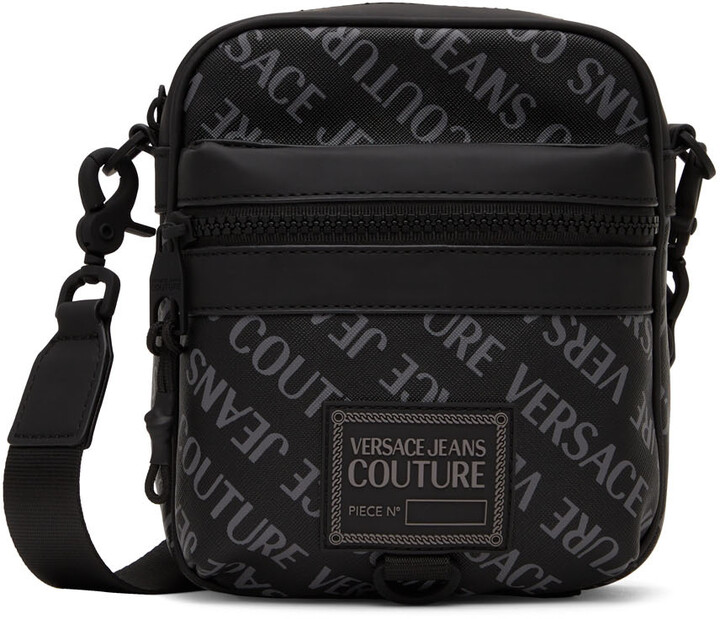 Versace Jeans Couture Black Saffiano Allover Messenger Bag - ShopStyle
