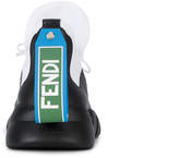 Thumbnail for your product : Fendi White Hi Top Knitted Sneakers
