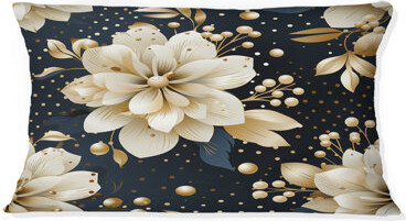 Victorian Elegance Polka Dots Pattern III - Polka Dots Polyester Pillow