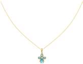 Thumbnail for your product : 14K Flower Gemstone & Diamond Pendant with 18"Chain