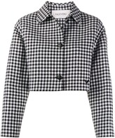 Thumbnail for your product : Valentino Cropped check pattern jacket