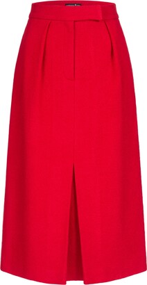 Marianna Déri Pencil Skirt With Wool-Blend - Red