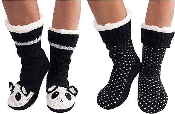 Jane Bleecker Pair Slipper Socks black One Size ShopStyle