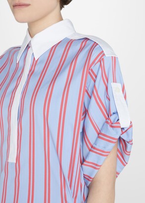 3.1 Phillip Lim Striped Button-Front A-Line Shirt Dress