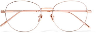 Linda Farrow Round-frame Rose Gold-plated Optical Glasses