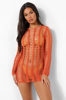 Thumbnail for your product : boohoo Crochet Beach Mini Dress