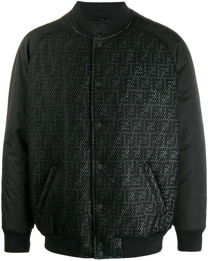 Fendi FF reflective motif bomber jacket - ShopStyle Outerwear