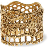 Thumbnail for your product : Aurélie Bidermann Lace Gold-plated Ring