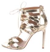 Thumbnail for your product : Aquazzura Metallic Leather Sandals