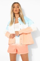 Thumbnail for your product : boohoo Ombre Oversized Denim Jacket