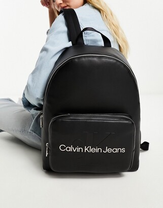 Calvin Klein Jeans CK Jeans sculpted campus mono backpack in black -  ShopStyle