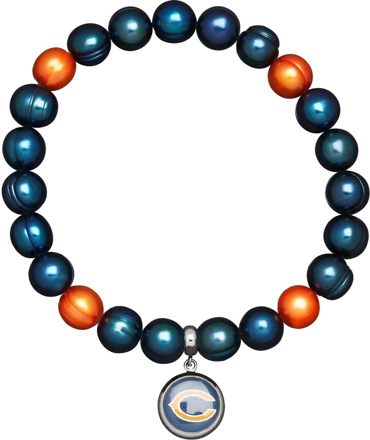 Honora Chicago Bears Stretch Pearl Bracelet In Blue