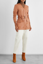 Thumbnail for your product : Iris & Ink Brigitte Belted Leather Jacket