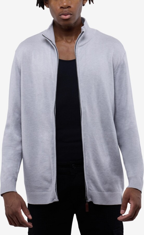 Spring+Mercer Spring + Mercer Men's Full Zip Mock Neck Sweater