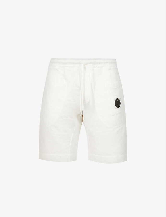 C.P. Company Light Fleece lens-embossed cotton-jersey shorts - ShopStyle