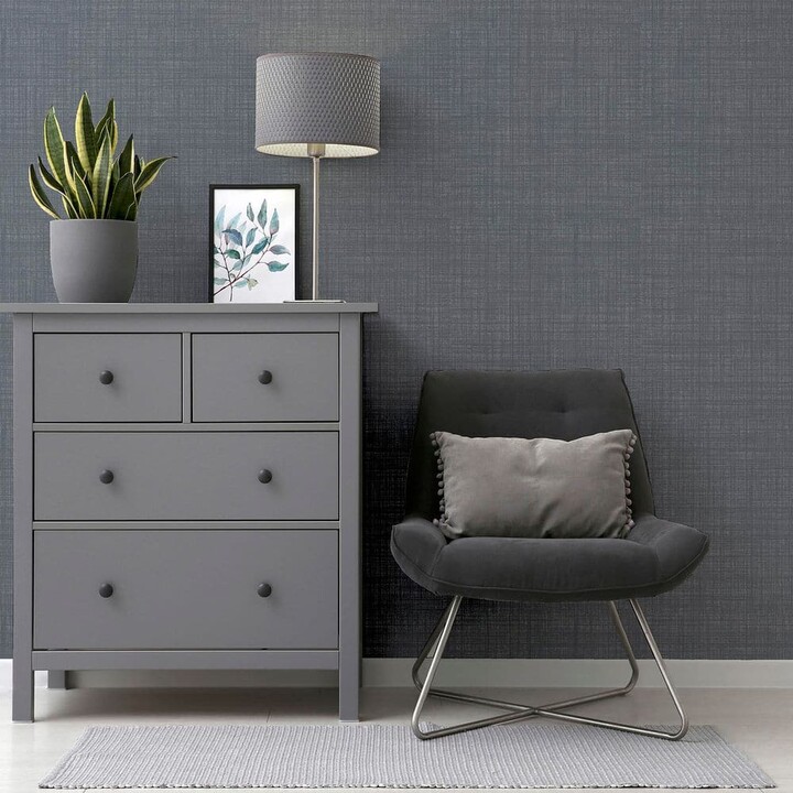 Arthouse Rafe Grey Woven Texture Wallpaper