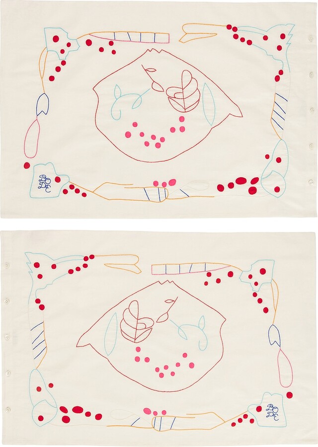 BODE Garden Party Pillowcases in Cream