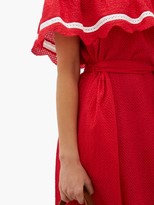Thumbnail for your product : Marysia Swim Lemnos Ruffled Broderie-anglaise Cotton Dress - Red