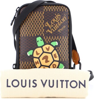 Louis Vuitton x Nigo Pre-owned Tortoise Double Phone Pouch - Brown
