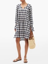 Thumbnail for your product : Belize - Medina Gingham Cotton-blend Dress - Navy White