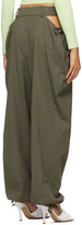 Thumbnail for your product : Dion Lee Khaki Gathered Tie Trousers