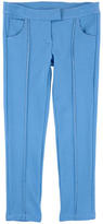 Thumbnail for your product : Miss Blumarine Blue milano jersey trousers with rhinestones