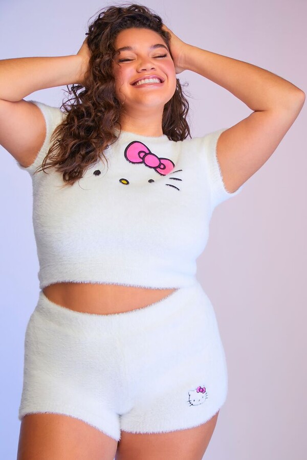 Forever 21 Plus Size Hello Kitty & Friends Fuzzy Shorts ShopStyle