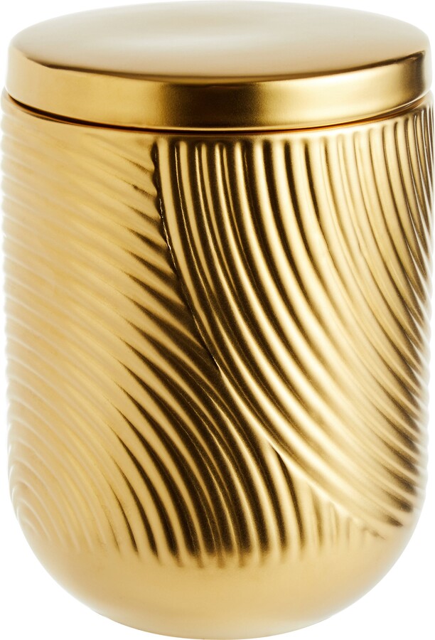Dunelm Gold Curves Kitchen Canister Gold ShopStyle Countertop Storage