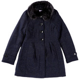Thumbnail for your product : Jessica Simpson Faux Fur Collar Lurex Church Coat (Big Girls)