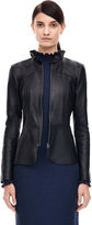 Thumbnail for your product : Rebecca Taylor Ruffled Leather Jacket
