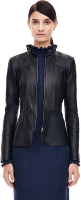Rebecca Taylor Ruffled Leather Jacket