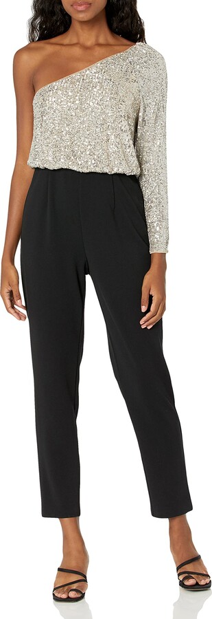 Adrianna Papell Women's Black Jumpsuits & Rompers | ShopStyle