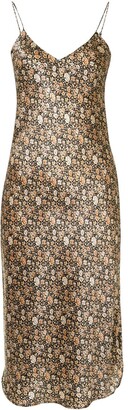 Nili Lotan Floral-Print Slip Dress