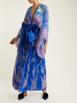 Thumbnail for your product : Zandra Rhodes Archive Ii The 1973 Reverse-lilies Gown - Blue Print