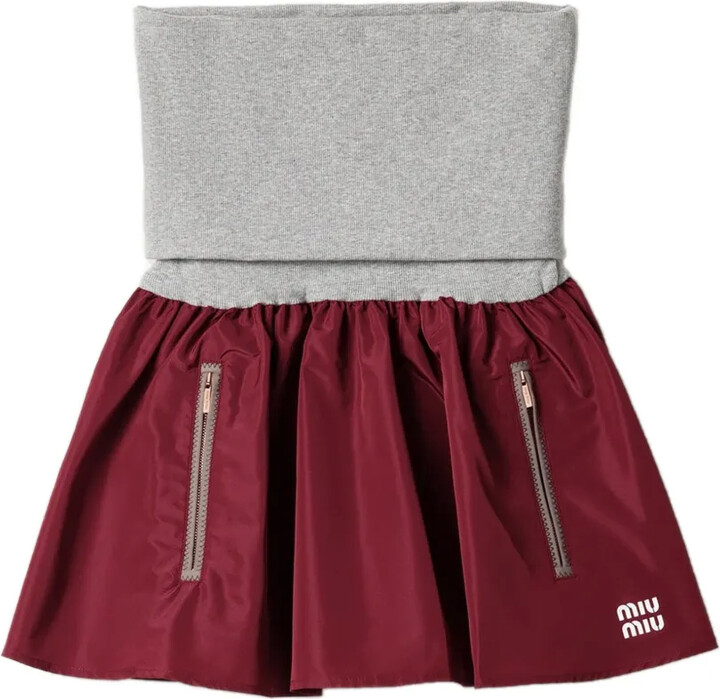 Miu Miu Elastic-Waist Mini Skirt