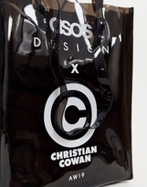 Thumbnail for your product : ASOS DESIGN x Christian Cowan Unisex logo tote bag