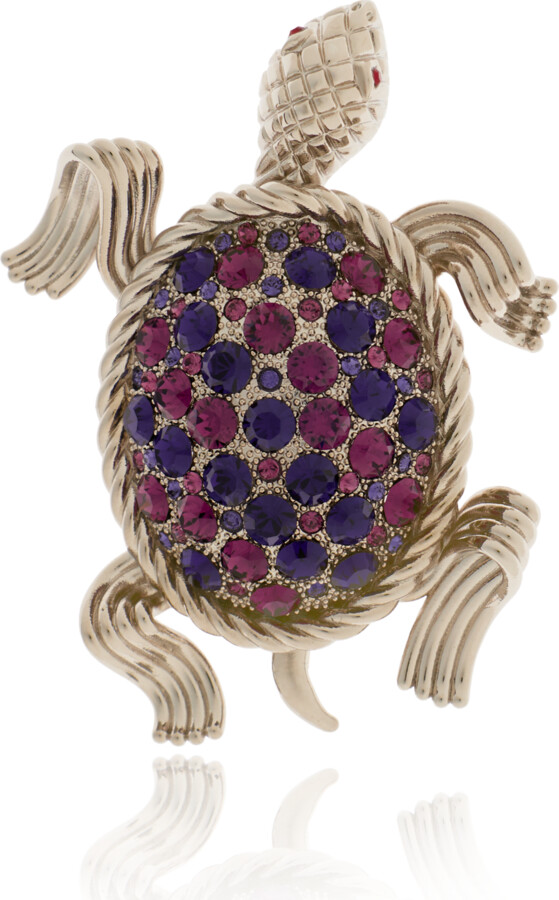 Dolce & Gabbana Brooch With Shimmering Crystals  - Gold