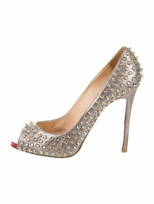 Christian Louboutin Studded Accents Grey - ShopStyle