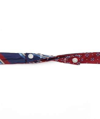 Brooks Brothers Multi-Textured Sidewheeler Stripe with Textured Four-Petal Flower Reversible Bow Tie