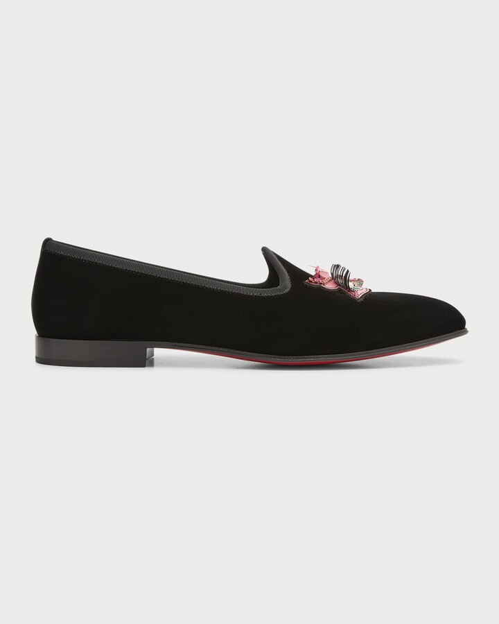 Christian Louboutin Donna Patch Red Sole Loafers - ShopStyle