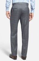 Thumbnail for your product : JB Britches 'Torino' Flat Front Plaid Wool Trousers
