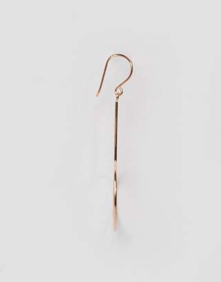 ASOS Rose Gold Plated Sterling Silver Circle Drop Earrings
