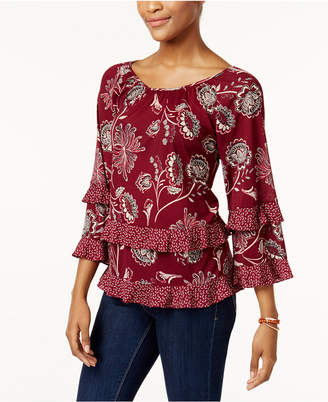 Style&Co. Style & Co Ruffled Tiered Top, Created for Macy's