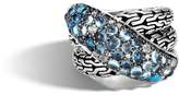 Thumbnail for your product : John Hardy Classic Chain Overlap Ring With Mixed Blue