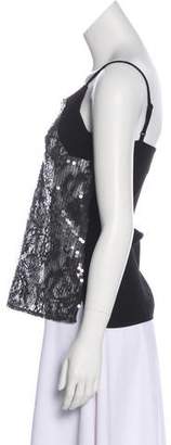 Balenciaga Sequin-Embellished Sleeveless Top Black Sequin-Embellished Sleeveless Top