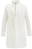 Thumbnail for your product : P. Le Moult - Piped Cotton Nightshirt - White