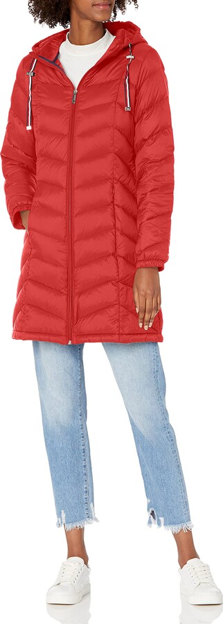Tommy Hilfiger Red Women's Down & Puffers Coats on Sale | Shop the world's  largest collection of fashion | ShopStyle