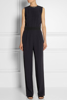 Thumbnail for your product : Victoria Beckham Victoria, Slit-back two-tone crepe jumpsuit